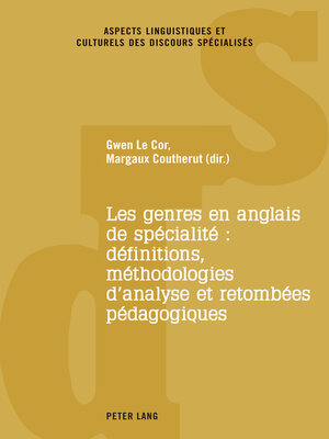 cover image of Les genres en anglais de spécialité